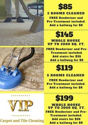 VIP Carpet and Tile Cleaning Coupons