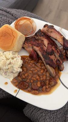 Baked Potato Salad and  Baked beans