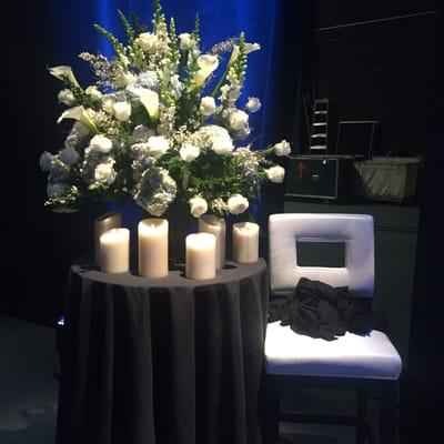 Absolutely gorgeous flower arrangement for the Theresa Caputo Live Experience show at PPAC.