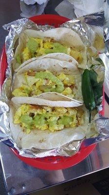 Breakfast tacos! Potato & Egg