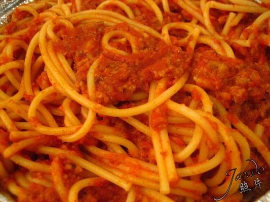 Spaghetti in meat sauce