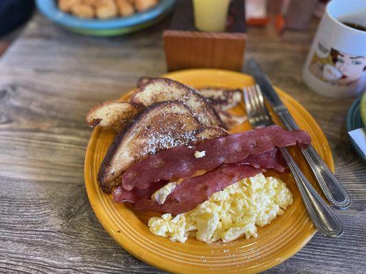 Plain Jane with turkey bacon and French toast