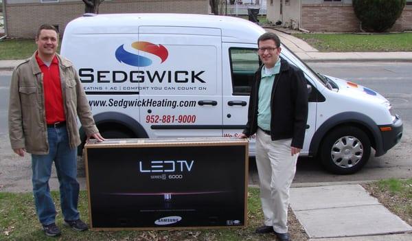 The Winner of our free TV give away!