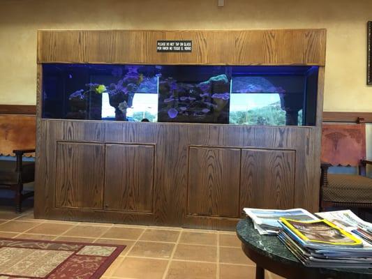 Southwestern feel with an aquarium for soothing purposes