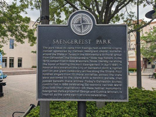 Saengerfest Park, Galveston