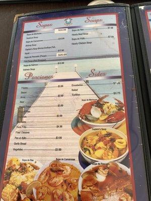 Menu current as of October 20