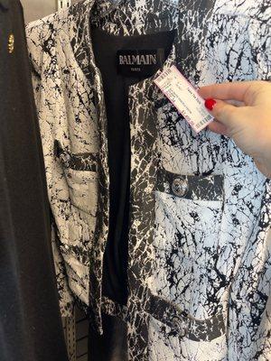 $1,500 for Balmain. It's beautiful.