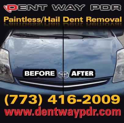 Paintless hail dent removal in Chicago and surrounding suburbs