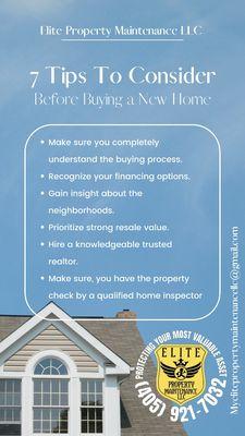 If you're a thinking of buying a home  here's 7 tips to consider before buying.