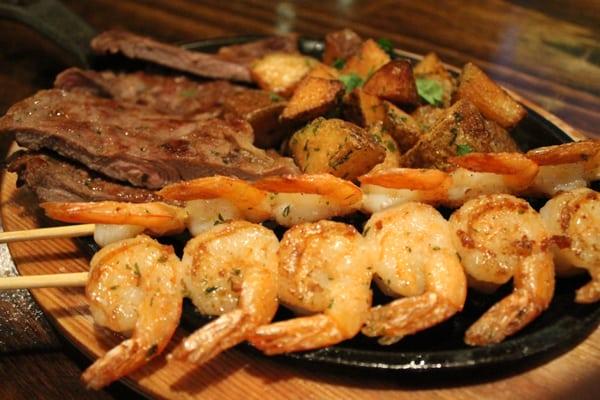 Fajita Fiesta - Grilled ribeye, shrimp and potatoes.