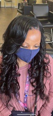 Sew in with top leave out