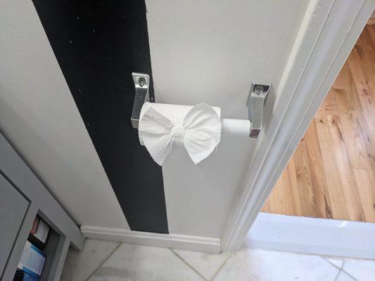 Toilet paper bow!