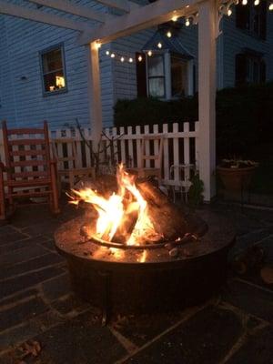 They let us use the fire pit at night and we sat outside and played some games we had brought and had some wine! So relaxing!