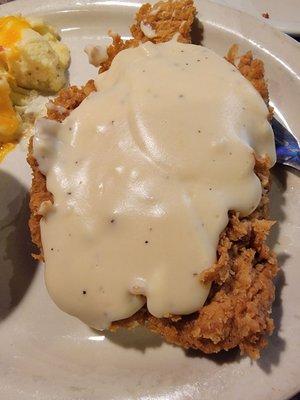 Giant chicken fried steak