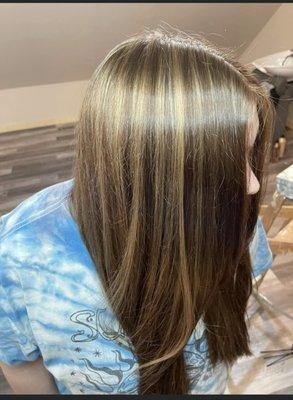 Honey caramel highlights