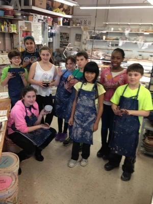 Thursday after school Let's Throw A Pot class taught by Colleen Vanderhoef.