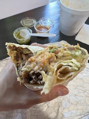 Asada burrito $11