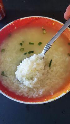 "Chicken" rice soup