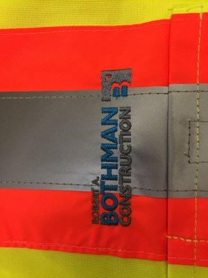 Botchman Construction Safety Vest. They came out great!