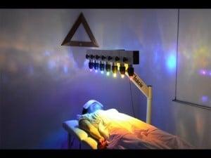 Crystal Healing bed to align Chakra energy points.