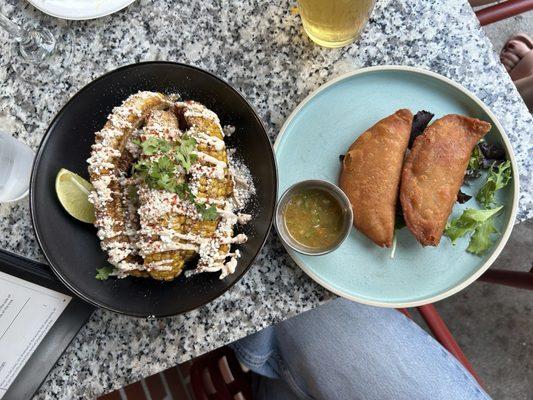 Corn ribs & GF chicken empanadas