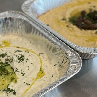 Tzatziki and Hummus Party Trays