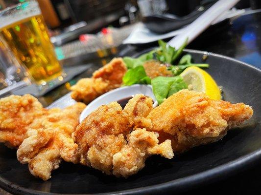 Close-Up Crispy Chicken on Happy Hour