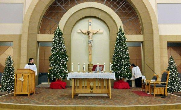 The altar after Mass on the Epiphany of the Lord. 07 JAN 2018 AD.