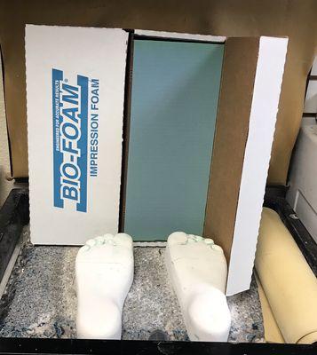 In addition to a great variety of OTC orthotics we also make custom orthotics when necessary.