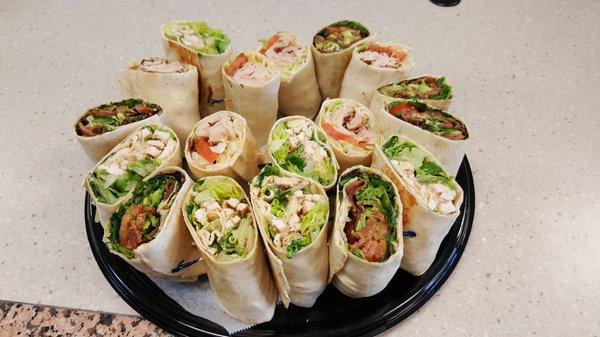 This is a mixed wrap tray for catering anything on the menu can be turned into a catering excellent value excellent taste