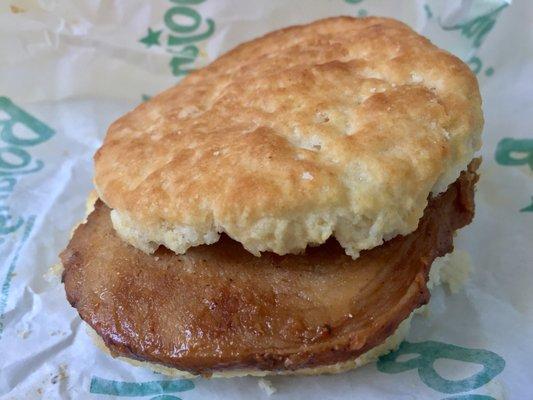 Pork chop biscuit is awesome