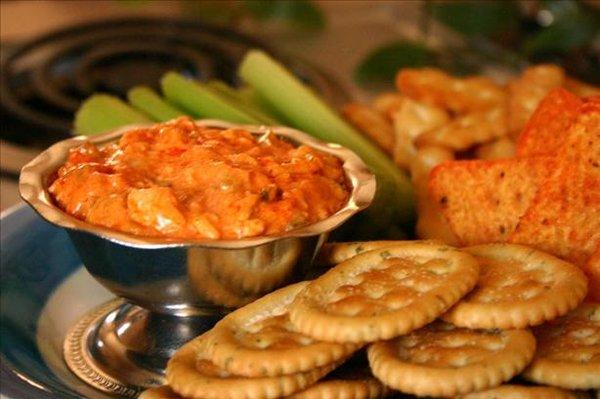 Buffalo Chicken Wing Dip.  Tastes just like spicy wings without the mess!