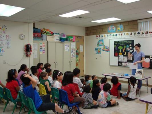 Dentists visit to teach us how to keep our teeth healthy and strong!