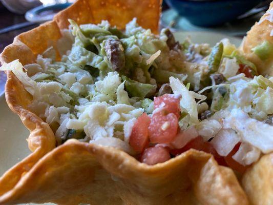 Fajita Taco Salad. Hot and fresh.