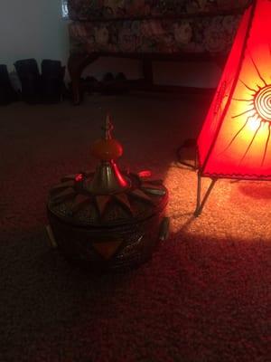 This beautiful box and lantern I got from living Morocco!