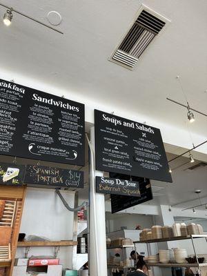 Sandwiches soups and salads menu