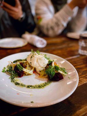 Burrata | red and gold beets, pickled caraway seeds, fennel, basil