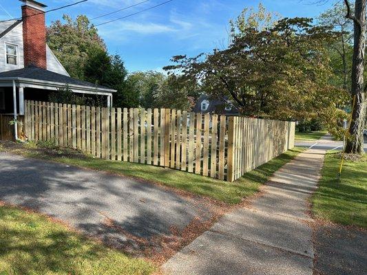 Wooden shadowbox privacy fence in State College, PA