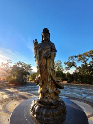 Kuan Yin statue at the top of their hill, there's a sweet nature walk and loop that encircles this, with expansive views.