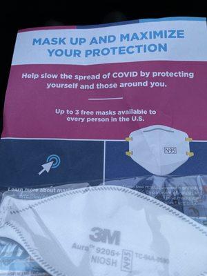 Scored 3 free masks!