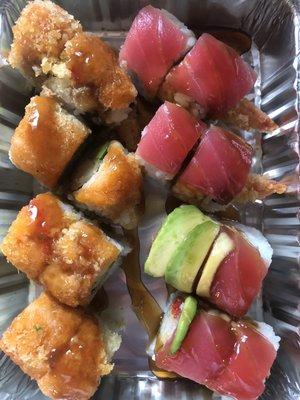 sex in the lobby roll (left) and hot girl roll (right)