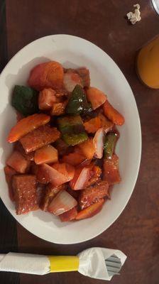 Sweet and sour tofu