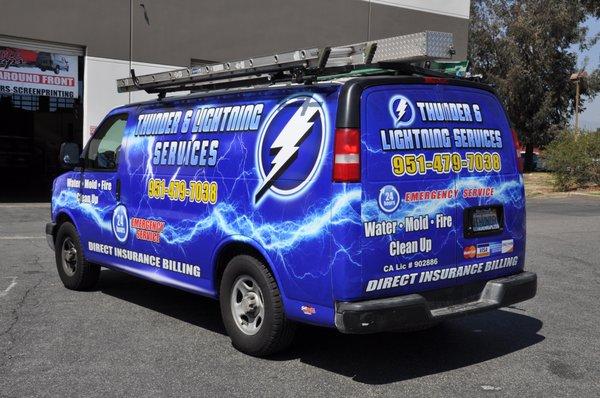 Chevy express van for thunder & lighting services!