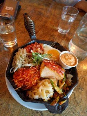 Salmon bibimbap