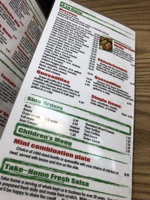 Large menu 02/19/22