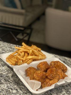 Wings (soy garlic) and fries!