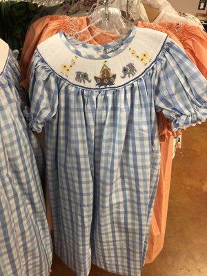 Smocked dress with Noah's Ark