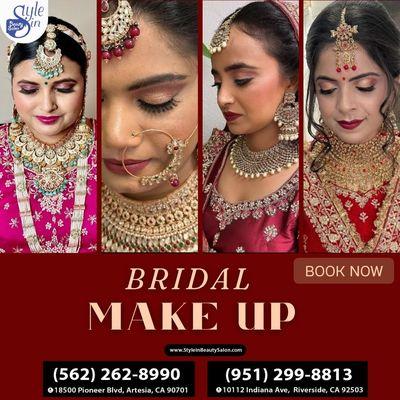 Your dream bridal look awaits !  Book your appointment today at #StyleInBeautySalonInc