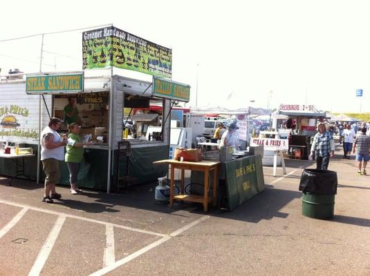 Flavors fill the air as lunch time approaches.