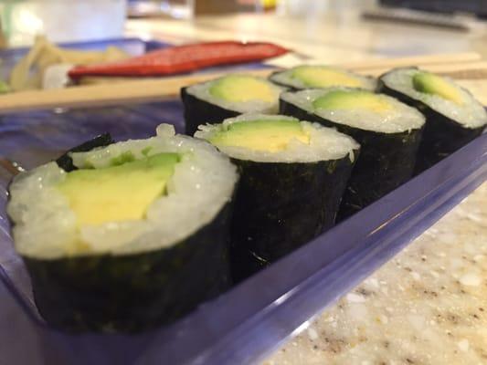 Yummy avocado sushi rolls!